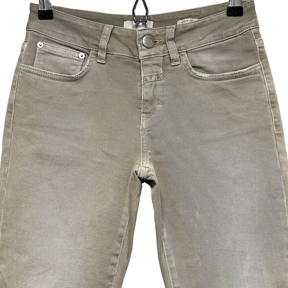 CLOSED Women's Baker Slim Leg Mid Rise Jeans, 24, gray, light distressing, EUC - Picture 2 of 12